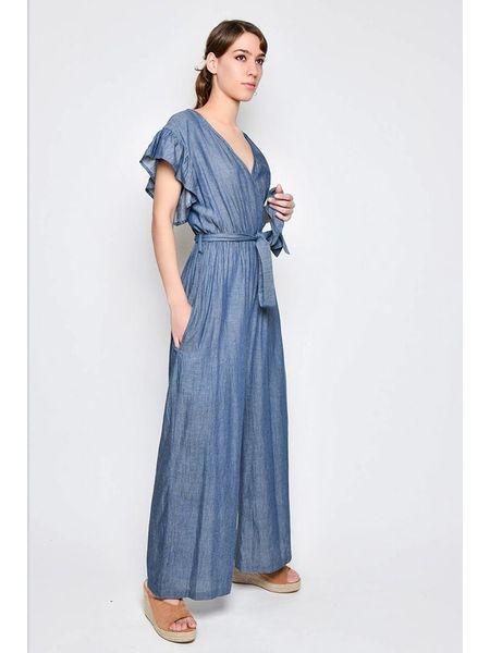 H.H.G. Kombinezon w kolorze granatowym rozmiar: S. Niebieskie kombinezony damskie H.H.G., s, bez wzorów, z bawełny, bez kołnierzyka, bez ramiączek. Za 87.61 zł.