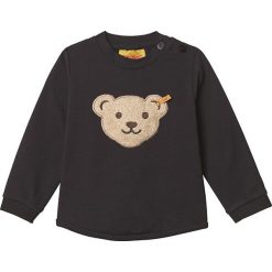 Bluza w kolorze czarnym. Czarne bluzy chłopięce Steiff, z aplikacjami, bez ramiączek, bez kaptura. W wyprzedaży za 45.95 zł.