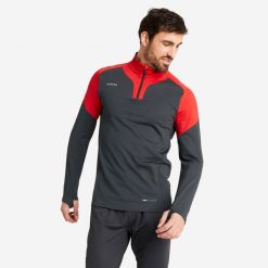 Bluza piłkarska Kipsta Viralto Club. Czerwone bluzy bez kaptura męskie KIPSTA, m, z elastanu. Za 99.99 zł.