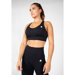 Hilton Bezszwowe Biustonosz sportowy - Czarny. Czarne biustonosze sportowe damskie GORILLA WEAR, bez wzorów. Za 178.00 zł.