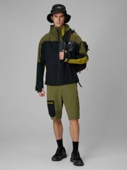 4F Spodenki trekkingowe szybkoschnące męskie - khaki XXL. Brązowe szorty męskie 4f, na lato, bez wzorów, z materiału. Za 199.99 zł.