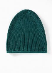 Czapka z czystej bawełny. Zielone czapki zimowe damskie bonprix, z bawełny. Za 64.99 zł.