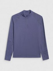 4F Koszulka sportowa w kolorze granatowym rozmiar: L. Niebieskie bluzki sportowe damskie 4f, l, z materiału, bez kołnierzyka, bez ramiączek. Za 106.38 zł.