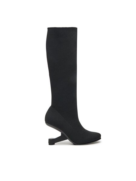 United Nude Kozaki Eamz Sock Boot 1087501117 Czarny. Czarne kozaki damskie United Nude, z materiału, bez obcasa, na koturnie. Za 1,499.00 zł.