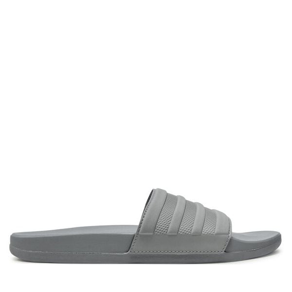 Klapki adidas. Szare klapki damskie Adidas, bez wzorów, bez obcasa. Za 169.99 zł.
