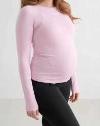 Damski top sportowy z długim rękawem ciążowy, szybkoschnący Soft Basic różowy. Czerwone topy sportowe damskie Aim'n, l, bez wzorów, z dzianiny, bez ramiączek. Za 172.00 zł.