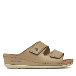 Klapki Dr. Brinkmann. Brązowe klapki damskie Dr. Brinkmann, bez wzorów, bez obcasa. Za 219.99 zł.