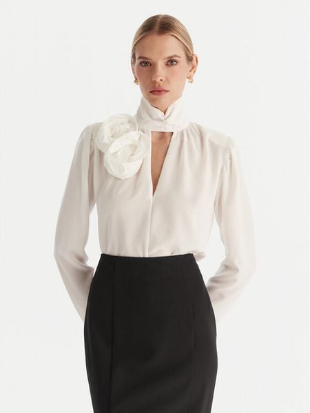 ACCESS FASHION Bluzka 54-2063-171 Biały Regular Fit. Białe bluzki damskie ACCESS FASHION, bez wzorów, z syntetyku, bez ramiączek. Za 469.99 zł.