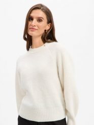 JOOP! Sweter z domieszką wełny Kobiety Syntetyczny biały, 36. Białe swetry klasyczne damskie Joop!, z syntetyku, bez kołnierzyka. Za 729.95 zł.