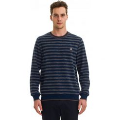 Galvanni sweter męski Gentle XL, ciemnoniebieski. Niebieskie swetry męskie Galvanni, m, bez wzorów, z materiału, bez kołnierzyka. W wyprzedaży za 169.00 zł.