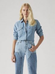 Levi's Koszula dżinsowa w kolorze błękitnym rozmiar: XL. Niebieskie koszule damskie Levi's, s, bez wzorów, bez kołnierzyka, bez ramiączek. Za 209.95 zł.