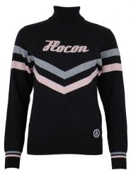 Peak Mountain Sweter w kolorze czarnym rozmiar: XL. Czarne golfy damskie Peak Mountain, xl, bez wzorów, ze splotem, bez ramiączek. Za 217.99 zł.