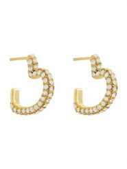 Guess Kolczyki JUBE05 017JW Złoty. Żółte kolczyki damskie Guess, ze stali. Za 229.99 zł.