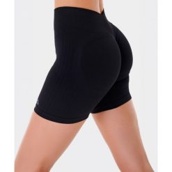 Szorty bezszwowe push-up Carpatree Élite czarne. Czarne spodenki sportowe damskie Carpatree, bez wzorów, z dzianiny, sportowe, z podwyższonym stanem. Za 159.99 zł.