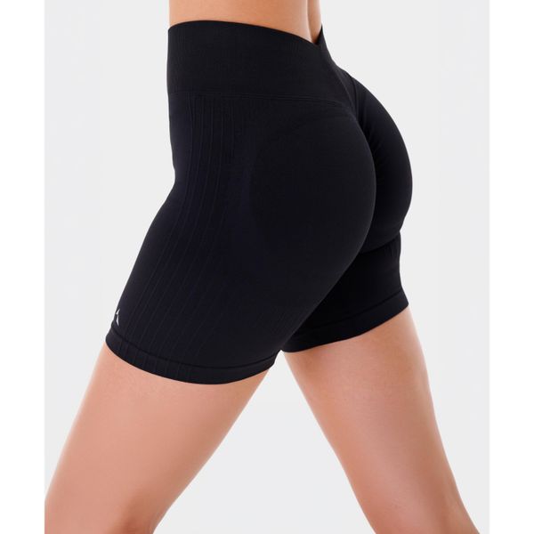 Szorty bezszwowe push-up Carpatree Élite czarne. Czarne spodenki sportowe damskie Carpatree, bez wzorów, z dzianiny, sportowe, z podwyższonym stanem. Za 159.99 zł.
