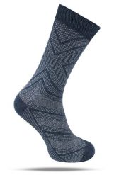 Ciepłe Wełniane Skarpetki Zimowe - Drobny Wzór, Niebieskie. Niebieskie skarpetki męskie His Story, bez wzorów, z elastanu. Za 39.99 zł.