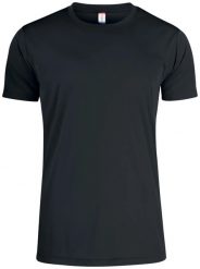 Clique Basic Active-T męski T-shirt 100% poliester – black. Czarne t-shirty męskie CLIQUE, m, bez wzorów, z dzianiny, bez kołnierzyka. Za 86.50 zł.
