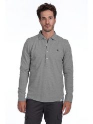 The Time of Bocha Koszulka polo w kolorze szarym rozmiar: M. Szare koszulki polo męskie The Time of Bocha, m, bez wzorów, z bawełny, bez ramiączek. Za 126.99 zł.