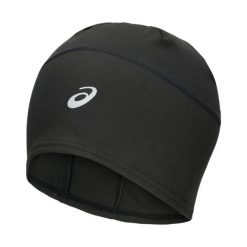 Czapka do biegania Asics Winter 3013B179 001 S/M. Czarne czapki męskie Asics, bez wzorów, z poliesteru, sportowe. Za 88.99 zł.