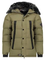 Geographical Norway Parka "Delote" w kolorze khaki rozmiar: L. Brązowe parki męskie Geographical Norway, l, z aplikacjami. Za 414.33 zł.