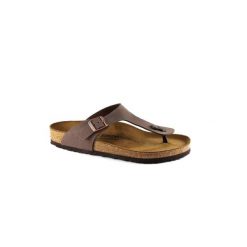Japonki damskie Birkenstock 043751. Brązowe klapki damskie Birkenstock, bez wzorów, z materiału, bez obcasa. Za 661.99 zł.