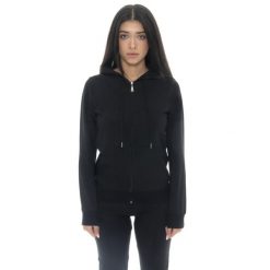 Bluza z bawełna z kaptur na co dzień na siłownię. Czarne bluzy sportowe damskie LEONE 1947 APPAREL, z bawełny. W wyprzedaży za 134.57 zł.