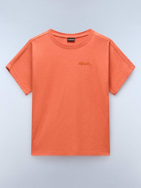 NAPAPIJRY Koszulka "Eclair" w kolorze pomarańczowym rozmiar: L. Pomarańczowe bluzki damskie NAPAPIJRY, l, bez wzorów, z bawełny, bez kołnierzyka. Za 66.31 zł.