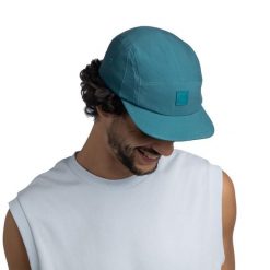 5-panelowa czapka Buff Solid. Niebieskie czapki męskie Buff, na lato, bez wzorów, z elastanu, sportowe. Za 123.19 zł.