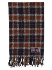 Finshley & Harding London Szalik Mężczyźni Sztuczne włókno brązowy|wielokolorowy|niebieski, ONE SIZE. Brązowe szaliki męskie Finshley & Harding London, bez wzorów, z syntetyku. Za 149.95 zł.