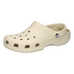 Klapki dla dorosłych Crocs Classic. Brązowe klapki damskie Crocs, bez wzorów, z materiału, bez obcasa. Za 266.00 zł.