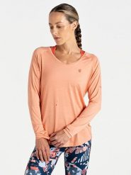 Dare 2b Koszulka sportowa "Discern" w kolorze pomarańczowym rozmiar: 46. Pomarańczowe bluzki sportowe damskie Dare 2b, bez wzorów, z materiału, bez ramiączek. Za 61.45 zł.