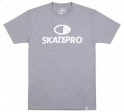 Odzież T-shirts unisex SkatePro Koszulka - 8-10 - Heather Grey. Szara t-shirty damskie SKATEPRO, bez wzorów, z bawełny, bez kołnierzyka. Za 119.99 zł.