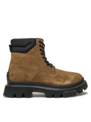 Hugo Trapery Fabyan 50528995 Brązowy. Brązowe buty zimowe męskie Hugo, ze skóry, bez zapięcia. Za 599.99 zł.