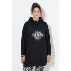 Damskie Długa bluza z kapturem oversize kaptur długi rękaw. Czarne bluzy z kapturem damskie Ulla Popken, plus size, z bawełny. Za 239.99 zł.
