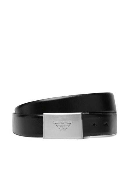 Emporio Armani Pasek EM004294 AF21773 MC028 Czarny. Czarne paski męskie Emporio Armani, bez wzorów, ze skóry. Za 629.99 zł.