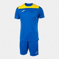Zestaw Sportowy Joma Phoenix II Royal - Żółty - Oddychający i Lekki. Niebieskie szorty męskie Joma, bez wzorów, z materiału, eleganckie. Za 72.05 zł.