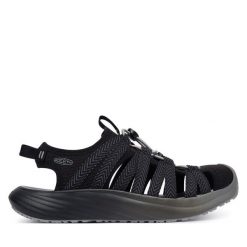 Sandały Keen. Czarne sandały damskie Keen, bez wzorów, bez obcasa, na płaskiej podeszwie. Za 499.99 zł.