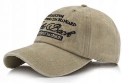 Bawełniana Bejsbolówka (Czapka z Daszkiem) - Pako Jeans - Vintage, Beż. Brązowe czapki męskie Pako Jeans, bez wzorów, z bawełny, vintage. Za 55.00 zł.