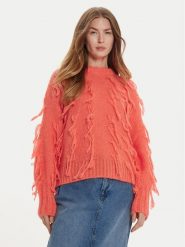 ViCOLO Sweter 33050S Pomarańczowy Regular Fit. Brązowe swetry klasyczne damskie ViCOLO, s, z syntetyku, bez kołnierzyka. Za 289.99 zł.