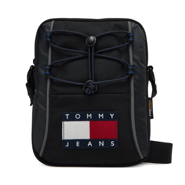 Saszetka Tommy Jeans. Czarne saszetki męskie Tommy Jeans, z jeansu. Za 289.99 zł.