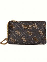 Guess Portfel w kolorze beżowo-czarnym - 13 x 8 x 1 cm rozmiar: onesize. Czarne portfele damskie Guess, z aplikacjami, z materiału. Za 144.92 zł.
