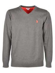 U.S. Polo Assn. Sweter w kolorze antracytowym rozmiar: XXL. Czarne swetry męskie U.S. Polo Assn., s, bez wzorów, z bawełny, bez kołnierzyka. Za 136.13 zł.