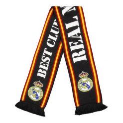 21St Dwustronny Szalik Z Dzianiny. Czarne szaliki męskie Real Madrid, bez wzorów, z dzianiny. Za 229.99 zł.