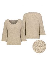 Sublevel Sweter w kolorze beżowym rozmiar: L/XL. Brązowe swetry klasyczne damskie Sublevel, l, ze splotem, bez kołnierzyka. Za 70.24 zł.
