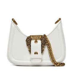 Torebka Versace Jeans Couture. Białe torebki klasyczne damskie Versace Jeans Couture, bez wzorów, z jeansu, bez dodatków. Za 699.99 zł.