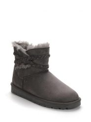 ISLAND BOOT Botki zimowe "Keorgie" w kolorze szarym rozmiar: 38. Szare botki damskie Island Boot, na zimę, z materiału, bez obcasa, bez zapięcia. Za 134.09 zł.