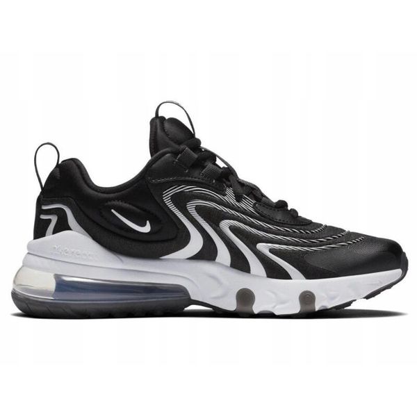 Buty Nike Air Max 270 React Eng GS Biały/Czarny. Czarne obuwie treningowe damskie Nike, na fitness i siłownię, nike air max. Za 536.00 zł.