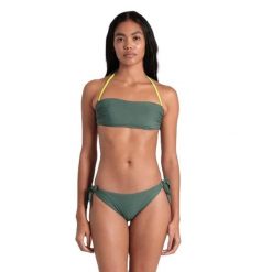 Strój kąpielowy damski dwuczęściowy kostium na basen Arena Profile Bikini. Zielone bikini damskie Arena, bez wzorów. Za 59.99 zł.