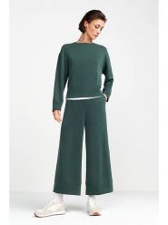 Rich&Royal Spodnie w kolorze zielonym rozmiar: XL. Zielone spodnie materiałowe damskie Rich&Royal, bez wzorów, z materiału, z podwyższonym stanem. Za 218.57 zł.