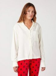 Wrangler Koszula w kolorze kremowym rozmiar: M. Brązowe koszule damskie Wrangler, m, bez wzorów, z bawełny, bez kołnierzyka, bez ramiączek. Za 139.95 zł.